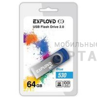 Флешка USB 64 Гб Exployd  530  синий
