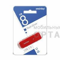 Флешка USB 8 Гб Smartbuy  Dock  красный Флешка USB 8 Гб Smartbuy  Dock  красный