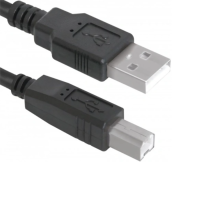 Кабель DEFENDER USB2.0 AM-BM 30AWG, чёрный,  никель, 5м (1/13/104)