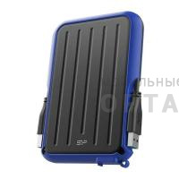 Жесткий диск HDD Siliсon Power  2 TB  A66 Armor, синий, 2.5", USB 3.2 Жесткий диск HDD Siliсon Power  2 TB  A66 Armor, синий, 2.5", USB 3.2