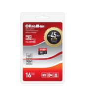 Карта памяти microSDHC 16 Гб OltraMax, Elite, Class10, UHS-I 45Mb/s, без адаптера