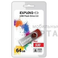 Флешка USB 64 Гб Exployd  530  красный Флешка USB 64 Гб Exployd  530  красный